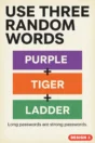 Cyber security poster Design 3 – Use three random words: long passwords are strong passwords