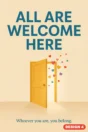 Diversity poster Design 4 – All are welcome here: whoever you are, you belong