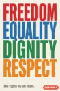 Human rights poster Design 3 – Freedom, equality, dignity, respect: the rights we all share