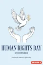 Human rights poster Design 4 – Human Rights Day, 10 December: dove and open hands
