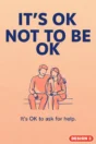 It’s OK not to be OK poster Design 3 – two friends on a bench: it’s OK to ask for help