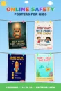 Online safety posters for kids – four printed child-friendly online safety poster designs, A4 to A0