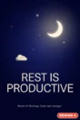 Self-care poster Design 4 – Rest is productive: switch off, recharge, come back stronger