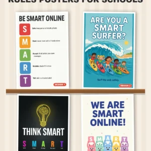 SMART rules posters for schools – four printed SMART rules poster designs, A4 to A0