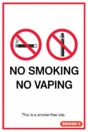 Stop smoking poster Design 2 – No smoking, no vaping: this is a smoke-free site